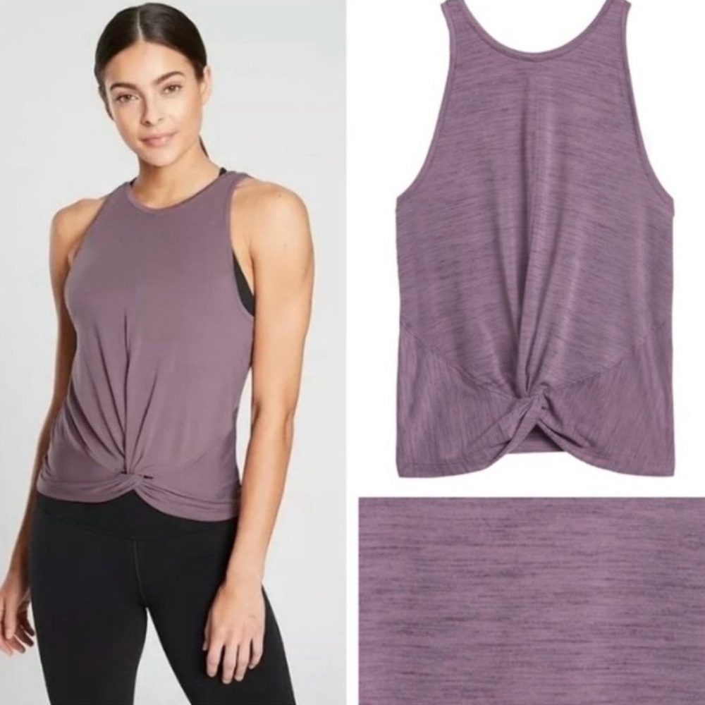 Athleta Essence Spacedye Twist Tank in Purple